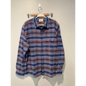 Normal Brand Boone Heavy Brushed Twill Overshirt XL Blue Brown Yellow Red NWT